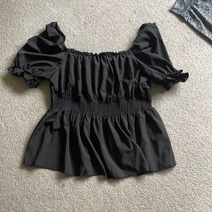 New SHEIN curve 3XL black top